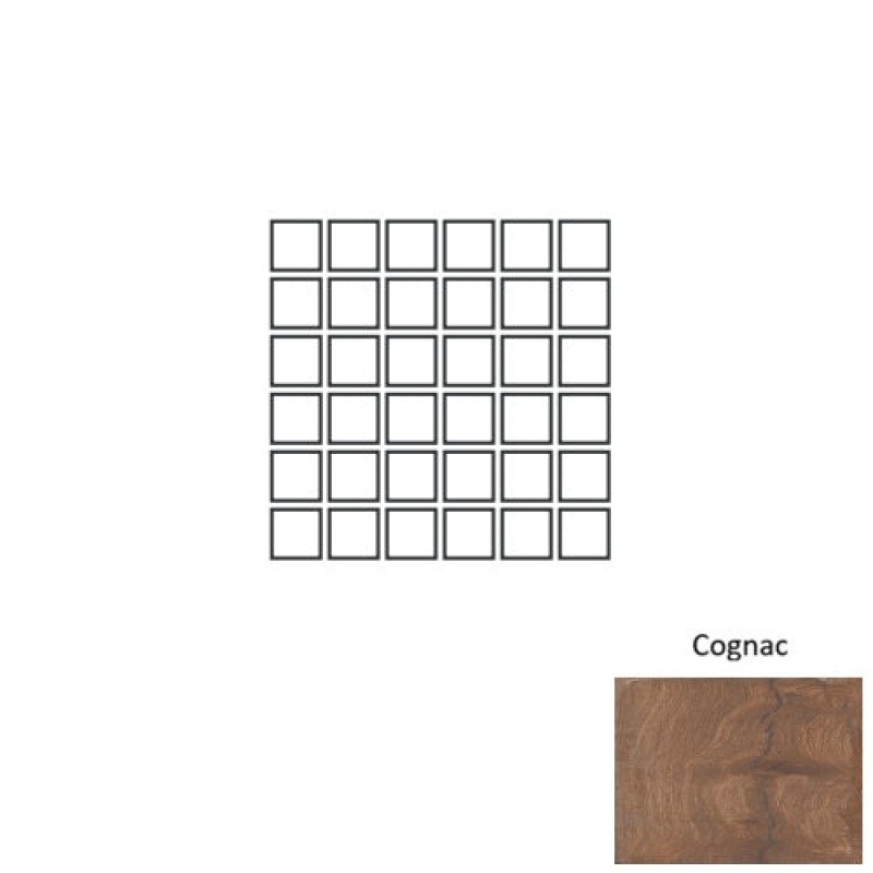 Savage Cognac Porcelain Mosaic - 2" X 2" - Natural
