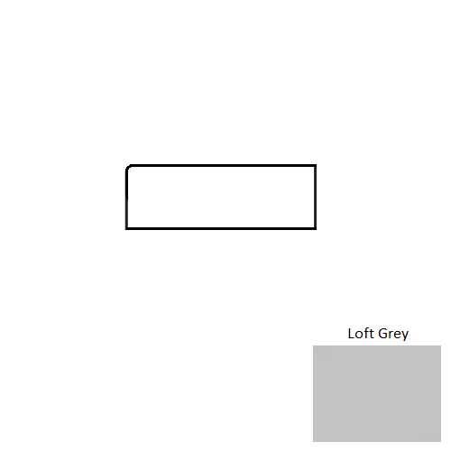 Soho Loft Grey Ceramic Wall Trim - 2" X 8" Bullnose