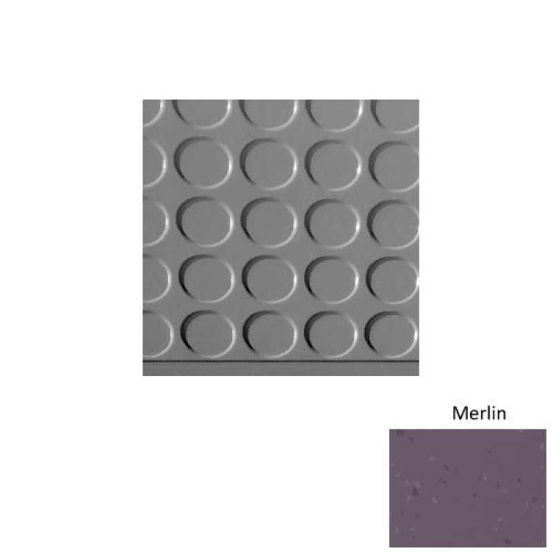 Symmetry 97 Merlin Vantage Raised Circular Rubber (Sq) With Galley Red Abrasive Strip Stair Tread With Dupont Kevlar - Textured