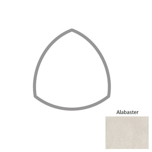 Marfil Alabaster Porcelain Wall Trim - 1" x 1" Beak Corner - Matte