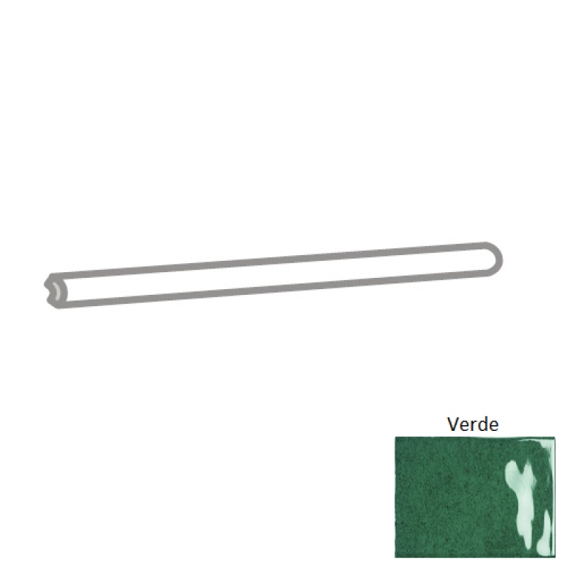 Passion Verde Porcelain Wall Trim - 1/2" x 8" Jolly - Glossy