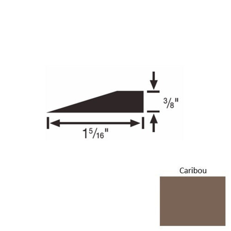 Solid 26 Caribou Rubber Reducer Strip