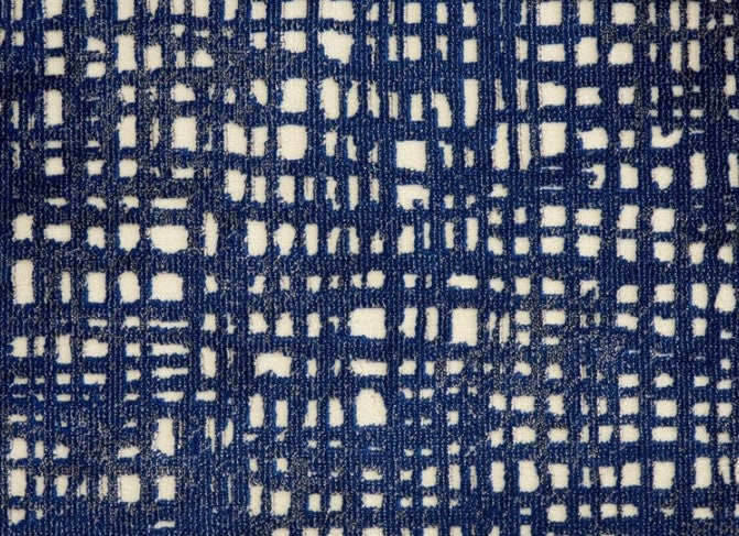 Movement Cubism Marine Polypropylene & Polysilk Carpet - Pattern