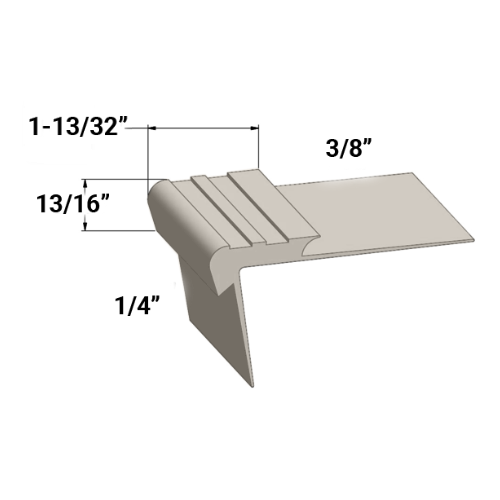 Pearl Vinyl Slim Line Nosing 1 13/32" x 12 Ft