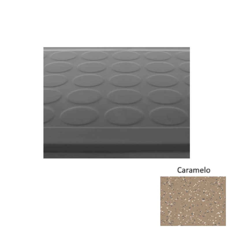 Fiesta 92 Caramelo Low Profile Raised Circular Rubber Stair Tread