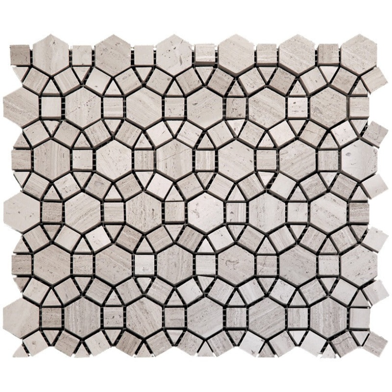Savannah Wooden Grey Marble Mosaic - Avondale - Polished