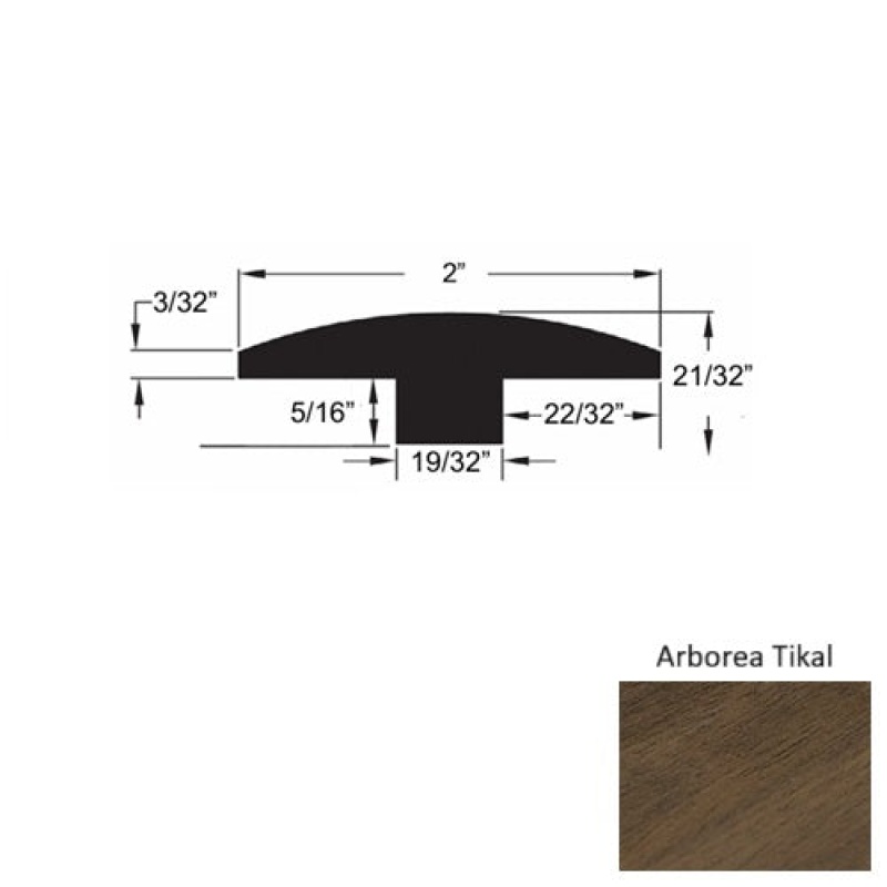 Castillo Arborea Tikal Hardwood Moulding / Trim - 2" X 78" T Molding - Urethane