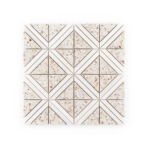 Modern Mixer Bourbon Terrazzo Mosaic - Cloven - Semi Polished