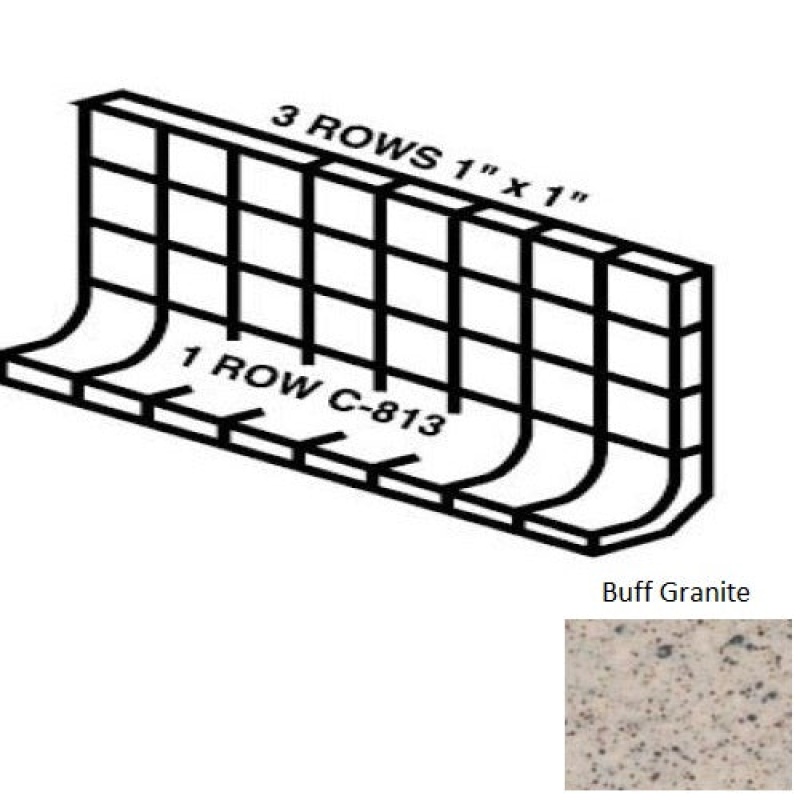 Unglazed Mosaics Buff Granite Porcelain Wall Trim