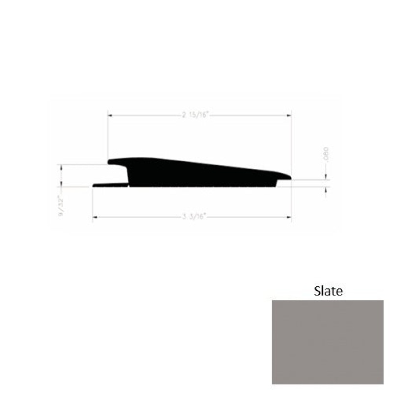 Solid 73 Slate Rubber Rolling Traffic Transition