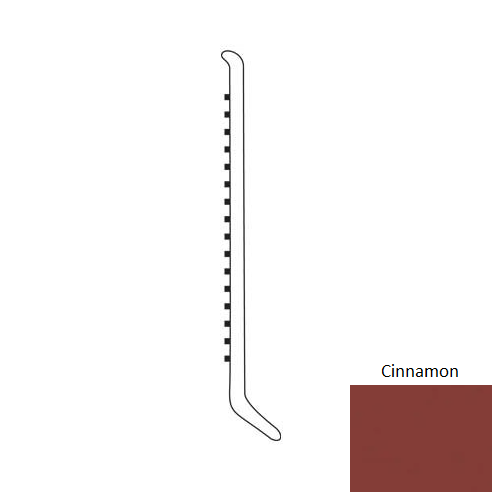 Cinnamon Rubber Moulding / Trim, 4" Cove Wall Base
