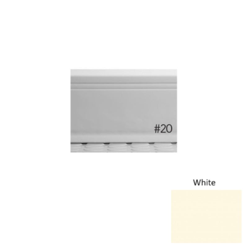 Pinnacle Plus #20 Draft White Rubber Coil Wall Base - 4" X 120 Ft
