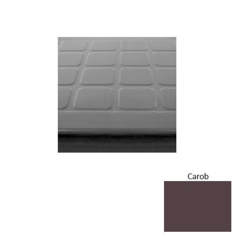 Solid 94 Carob Raised Square Rubber (Sq) Stair Tread With Dupont Kevlar - Textured