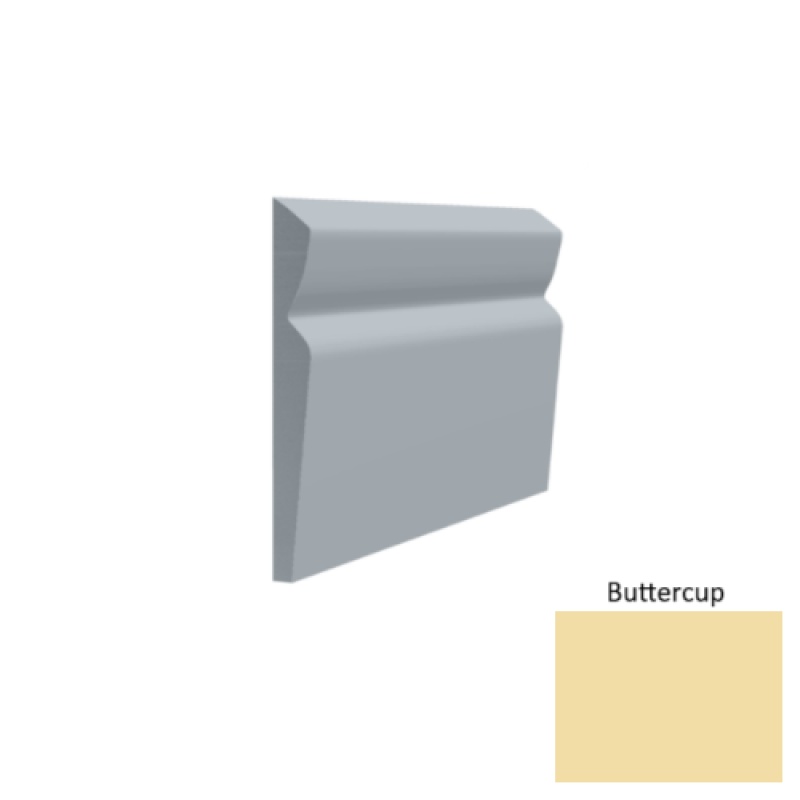 Contours #80 Divine Buttercup Rubber Profiled Wall Base - Satin - 4 1/2" X 8 Ft