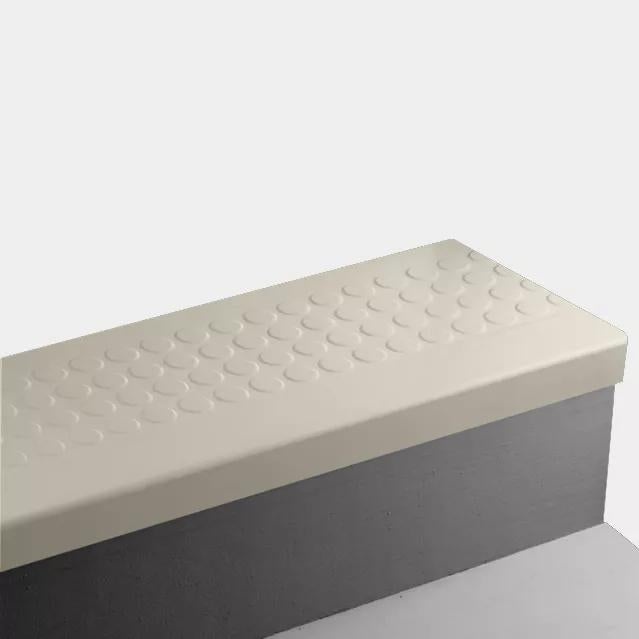 Bone White Raised Round Rubber Moulding / Trim
