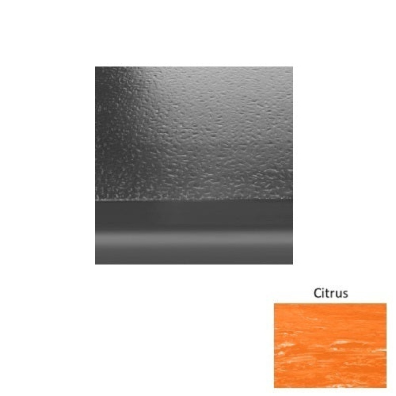 Marbleized 95 Citrus Hammered Rubber (Sq) Stair Tread With Riser - Hammered