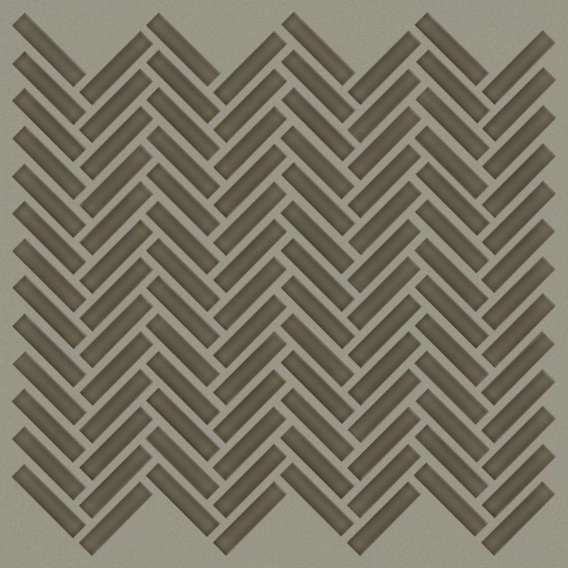 Ascendant Sage Glass Mosaic - 2" x 4" Herringbone - Glossy