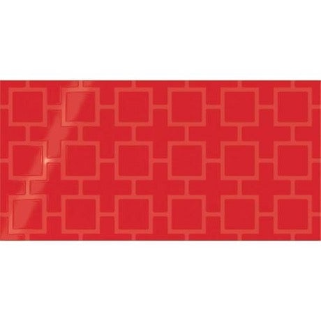 Showscape Currant Square Lattice Pattern Ceramic Tile - Gloss Textured - 12" X 24"