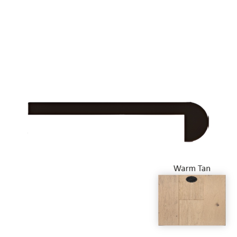 Italia Classics Bergamo Warm Tan Hardwood Moulding / Trim - 94.49" Flush Stair Nose - Wire Brushed