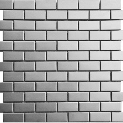 Metals Silver Aluminum Mosaic - Brick - Brushed