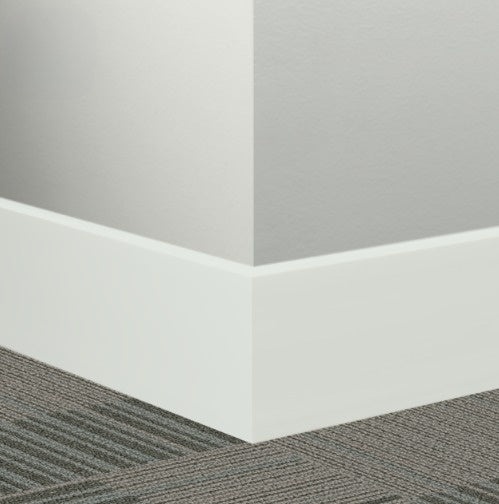 Johnsonite White Rubber Millwork Contoured Wall Base, Mandalay 2.5"