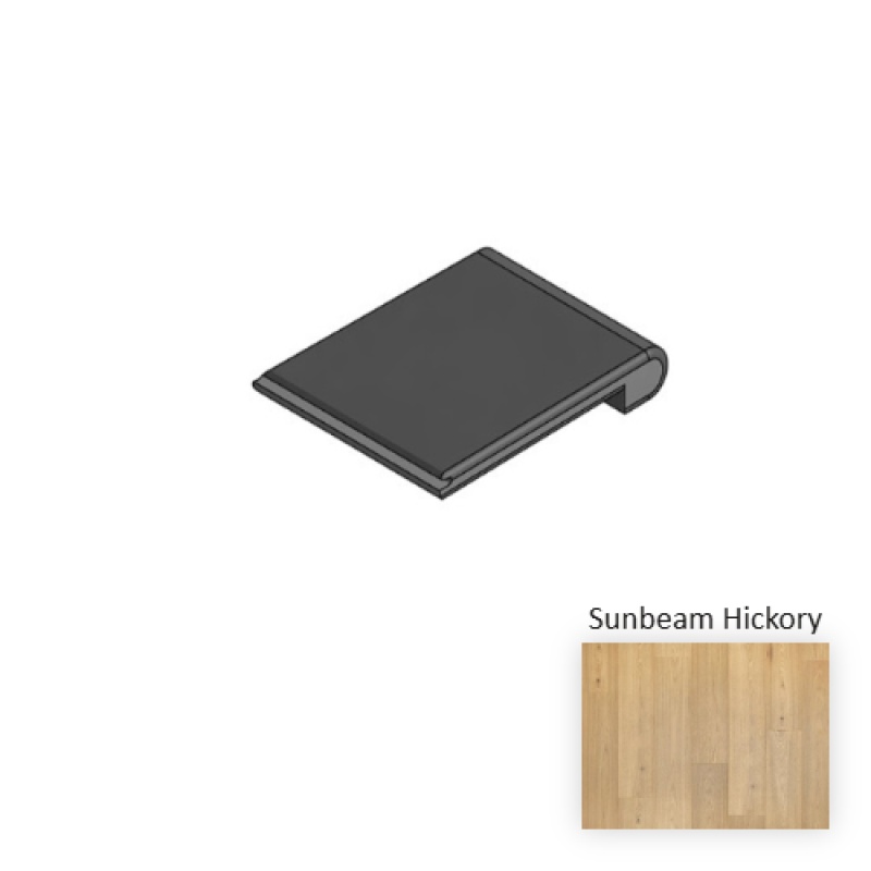 Naturetek Premier Stellaris Sunbeam Hickory Laminate Wood Moulding / Trim - 84" Flush Stair Nose - Textured