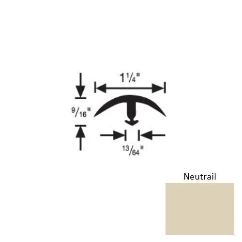 Flextones Neutrail Vinyl 161 Snap Down Edging - 1 1/4" X 12 Ft - Thermoplastic