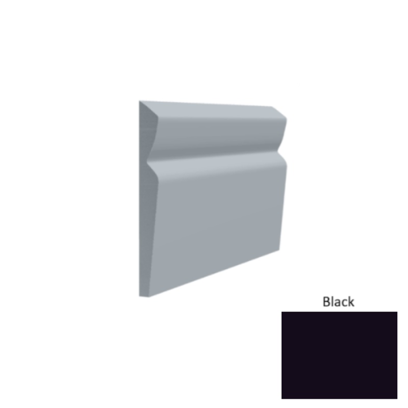 Contours #80 Divine Black Rubber Profiled Wall Base