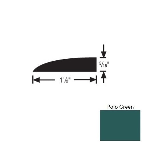 Flextones Polo Green Vinyl 177B Carpet Edge Reducer - 1 1/2" X 12 Ft - Thermoplastic