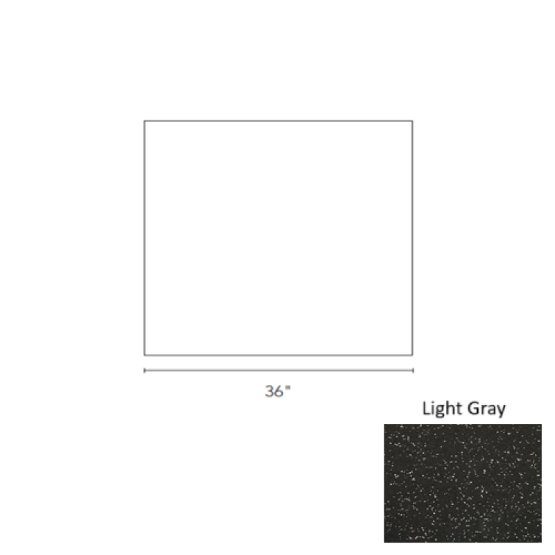 Light Gray Recoil Fitness Flooring Square Edge Tile 50% Chip 1/2 Gauge - Urethane - 36" X 36"