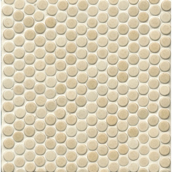 360 Beige Porcelain Mosaic - 3/4" X 3/4" Penny Round - Matte