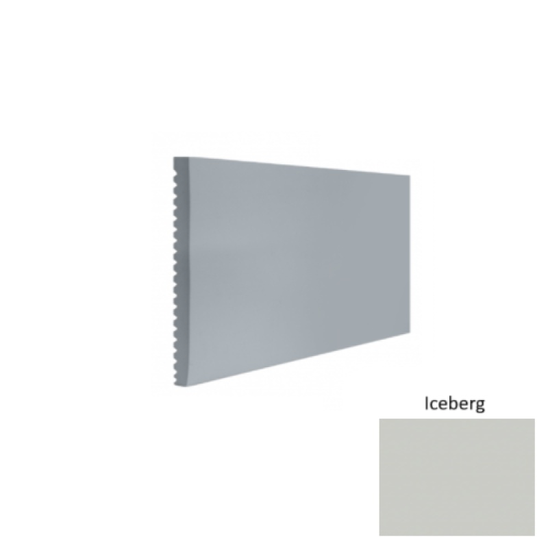 Contours #60 Candid Iceberg Rubber Profiled Wall Base - Satin