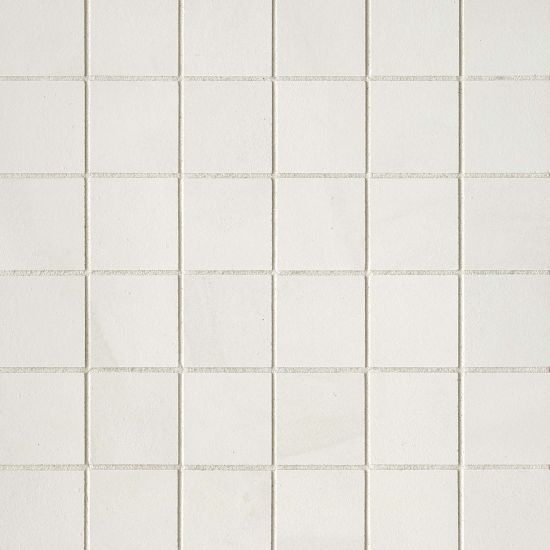 Serenity White Porcelain Mosaic - 2" X 2" - Honed