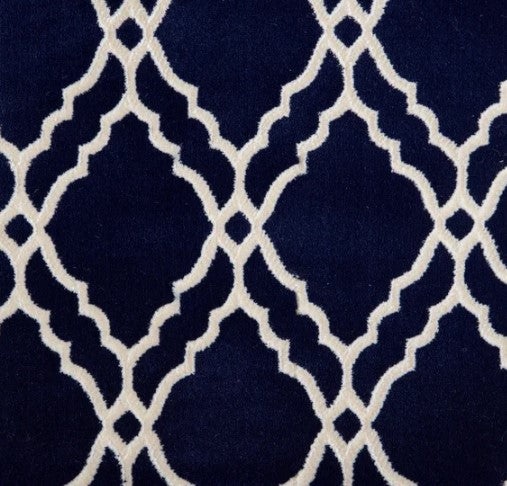Bristol Clifton Navy Polypropylene & Polysilk Carpet - Pattern