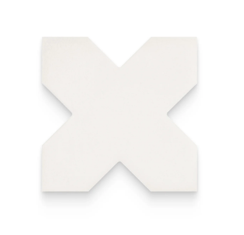 Atelier Bone Cross Porcelain Tile - Matte - 5" x 5"