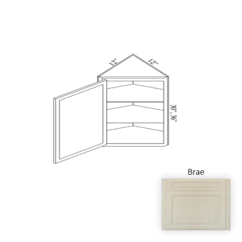 Brae Wood Kitchen Wall Cabinet, 12" x 30" x 12" (Assembly Required)