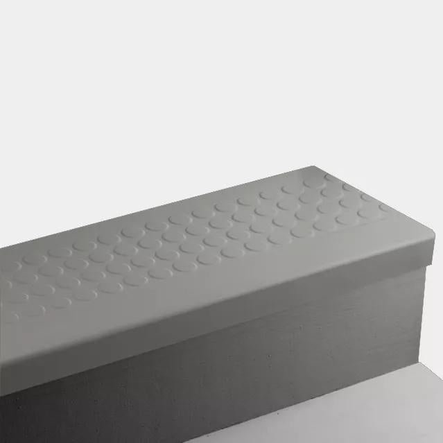 Textured Raised Round Rubber Stair Tread 12 1/4" x 96"