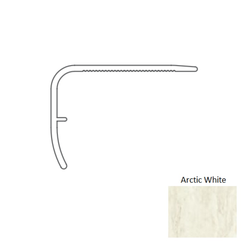 Blended Tones Arctic White Luxury Vinyl Stair Nose Trim