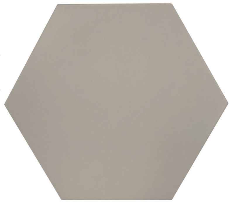Rima Hex Grey Porcelain Tile - Matte - 7" X 8" Hexagon