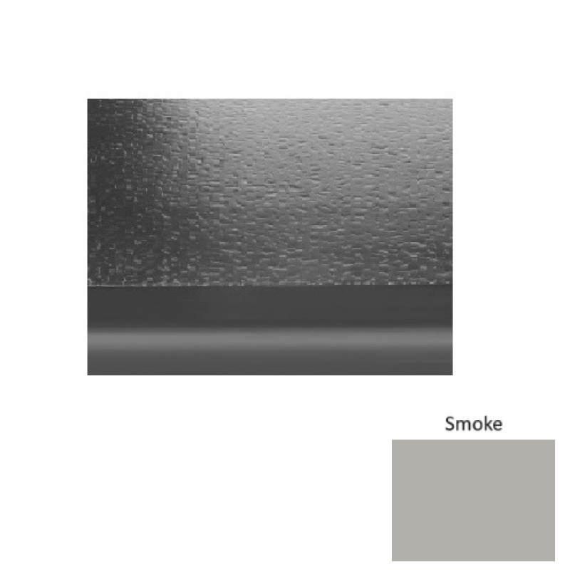 Solid 99 Smoke Hammered With 2" Nose Rubber (Sq) Stair Tread - Hammered