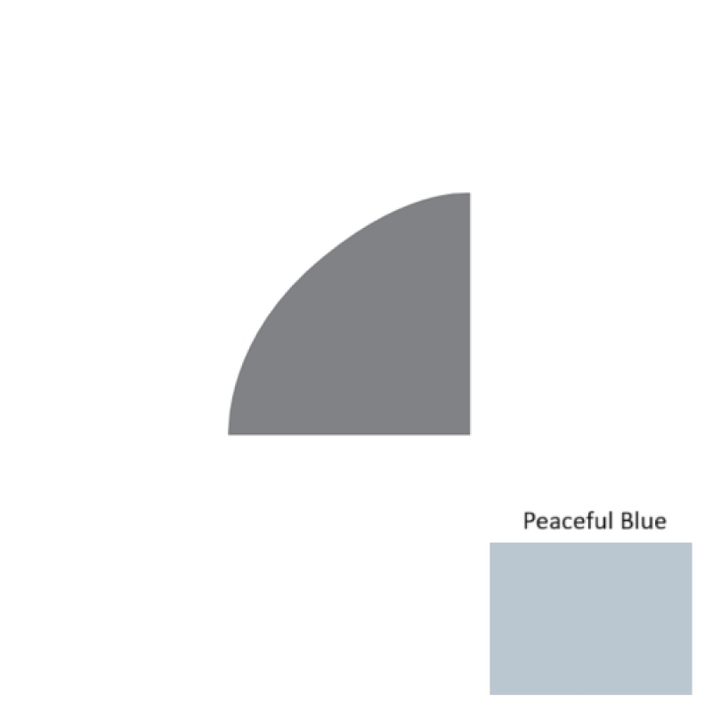 Contours Peaceful Blue Rubber Quarter Round - Satin - 1/2" X 12 Ft