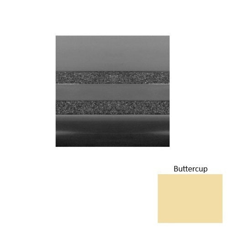 Solid 50 Buttercup Light Duty With Two 3/4 Inch Strips Rubber (Sq) With Safety Yellow Abrasive Strip Stair Tread - Smooth