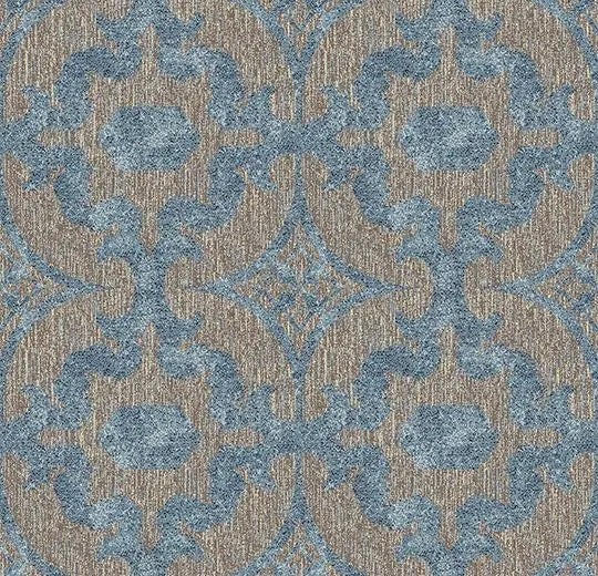 Flotex Harmony Tango Coastal Sapphire Nylon Carpet Tile - Flocked - 39.37" X 39.37"