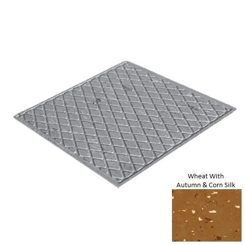 Spextones Wheat With Autumn & Corn Silk Rubber Diamond Landing Tile - Textured - 27" X 27"