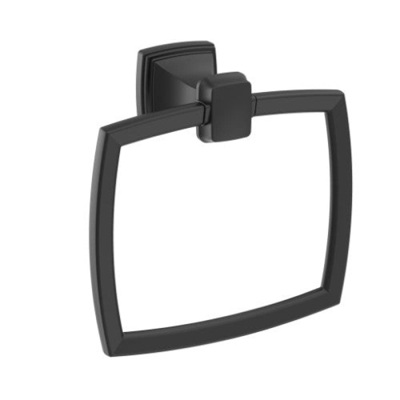Revitalize Zinc Wall Mounted Towel Ring - Matte Black - 7 1/8" (181 Mm) Length