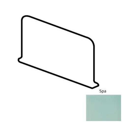 Color Wheel Classic Spa Ceramic Wall Trim - 4 1/4" X 6" Sanitary Cove Base Corner Left - Semi Gloss