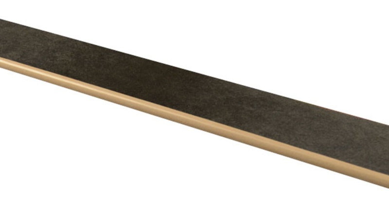 Metro Plus Deep Space Porcelain Floor & Wall Trim - 3" X 24" Surface Bullnose - Matte