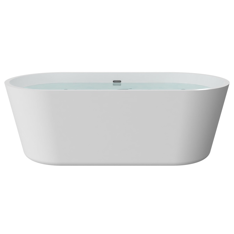 Hg476.62 Acrylic Freestanding Soaking With Center Drain - White - 29.33" X 62.4"