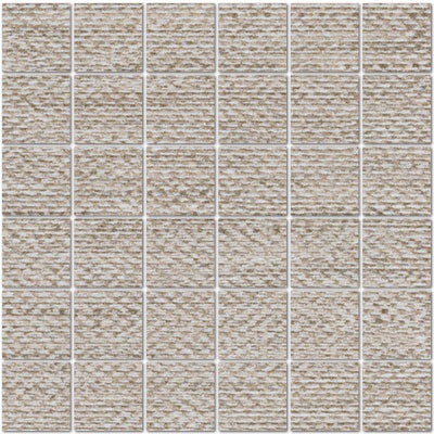 Craft Rope Porcelain Mosaic - 2" X 2" - Matte & Textured