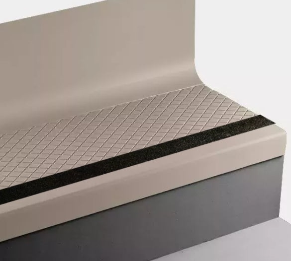 Johnsonite Silk Diamond Rubber Stair Tread with Riser